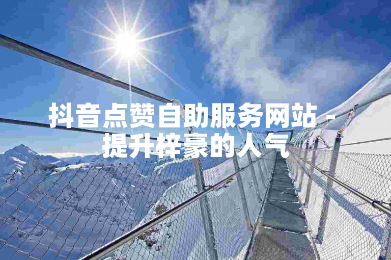 抖音点赞自助服务网站 - 提升梓豪的人气
