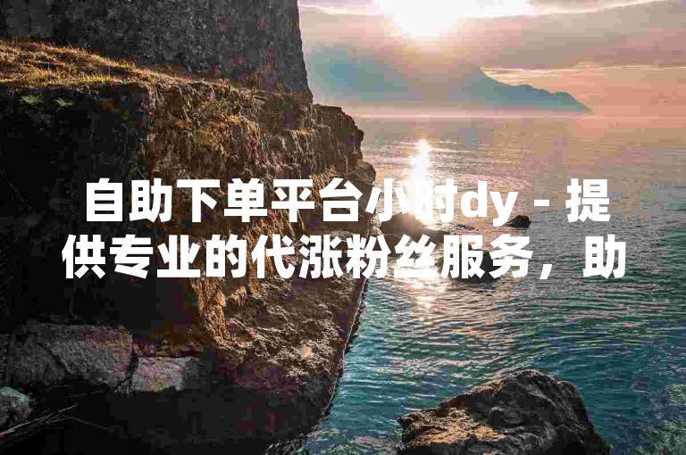 自助下单平台小时dy - 提供专业的代涨粉丝服务，助您快速提升社交媒体影响力。