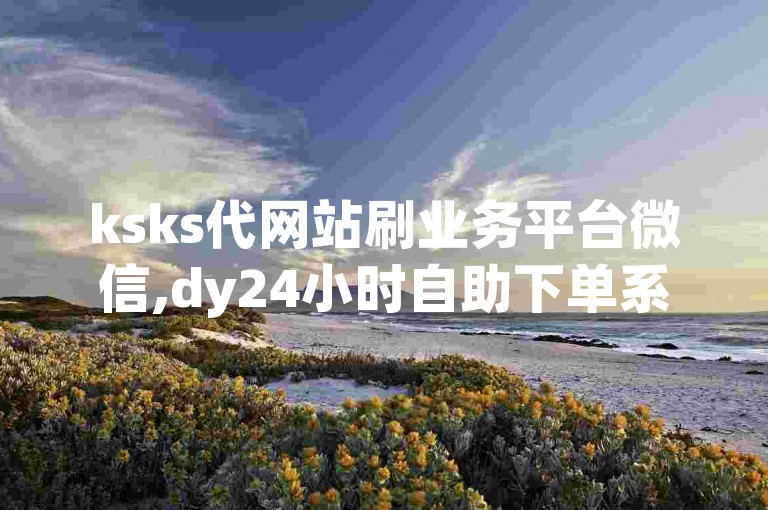 ksks代网站刷业务平台微信,dy24小时自助下单系统提供便捷的浏览量提升服务。