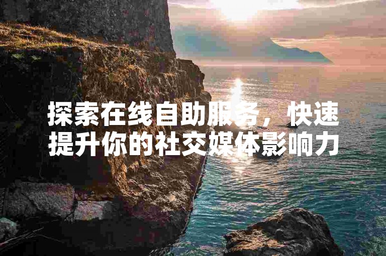 探索在线自助服务，快速提升你的社交媒体影响力。