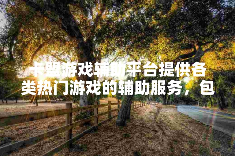 卡盟游戏辅助平台提供各类热门游戏的辅助服务，包括王者荣耀等。