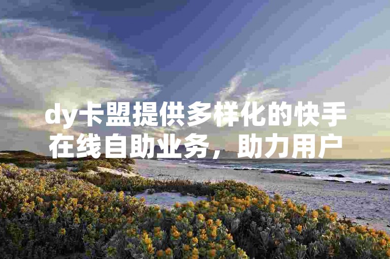 dy卡盟提供多样化的快手在线自助业务，助力用户便捷高效地管理账号。