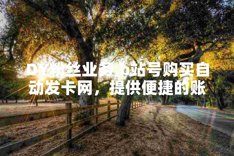 DY粉丝业务,b站号购买自动发卡网，提供便捷的账号交易服务。