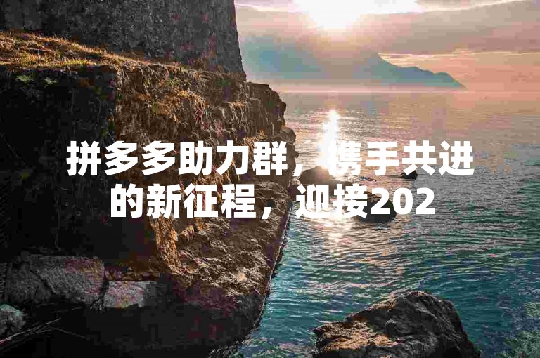 拼多多助力群，携手共进的新征程，迎接2025的希望与变革。