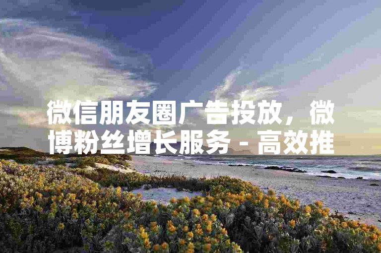 微信朋友圈广告投放，微博粉丝增长服务 - 高效推广平台 - 海量创意素材库。