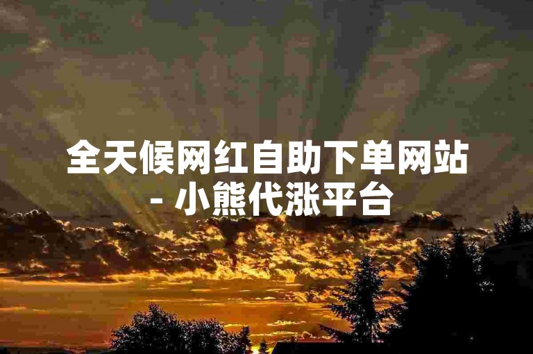 全天候网红自助下单网站 - 小熊代涨平台