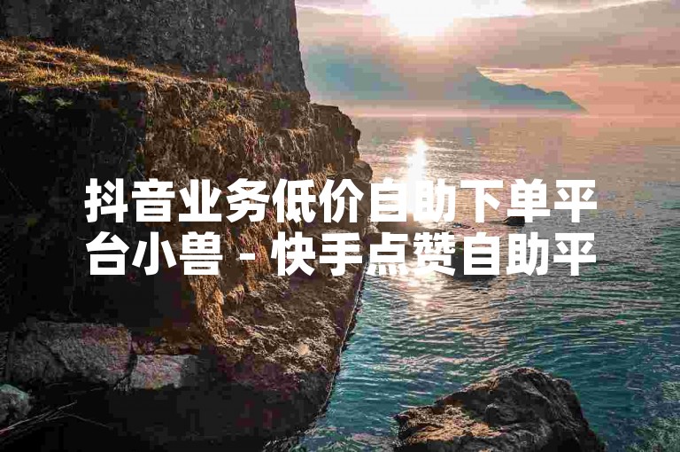 抖音业务低价自助下单平台小兽 - 快手点赞自助平台，全天候24小时服务。