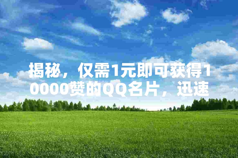 揭秘，仅需1元即可获得10000赞的QQ名片，迅速提升你的人气！2025年必备技巧。