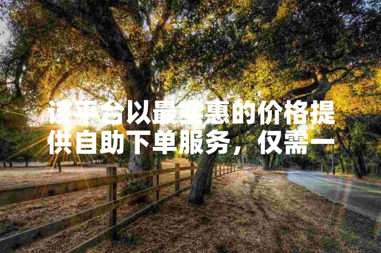 该平台以最实惠的价格提供自助下单服务，仅需一元即可获得点赞。