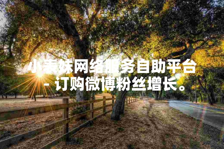 小表妹网络服务自助平台 - 订购微博粉丝增长。