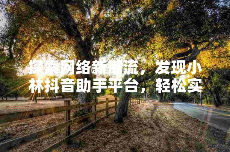 探索网络新潮流，发现小林抖音助手平台，轻松实现点赞增长。