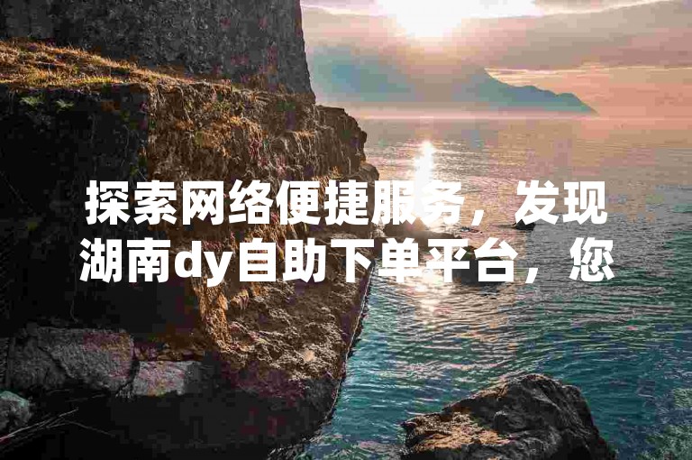 探索网络便捷服务，发现湖南dy自助下单平台，您的qq业务低价快速解决方案。