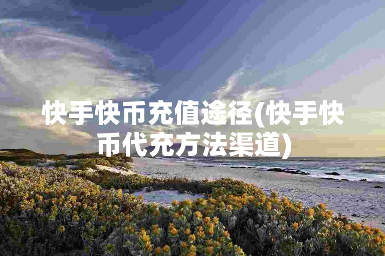 快手快币充值途径(快手快币代充方法渠道)