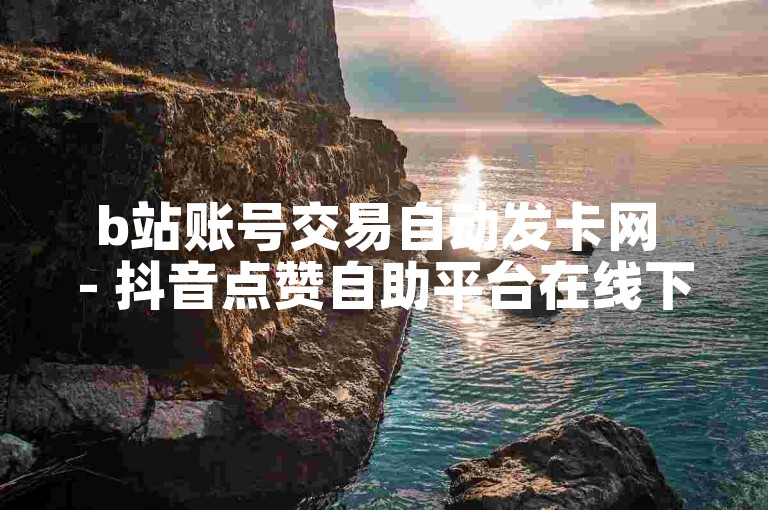 b站账号交易自动发卡网 - 抖音点赞自助平台在线下单