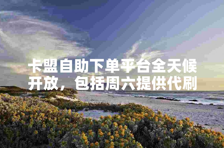 卡盟自助下单平台全天候开放，包括周六提供代刷服务。
