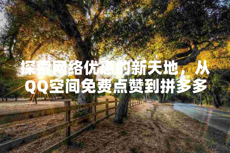 探索网络优惠的新天地，从QQ空间免费点赞到拼多多的现金转盘游戏，再到卡盟商城的官方服务，每个平台都为你提供了独特的省钱和娱乐体验。