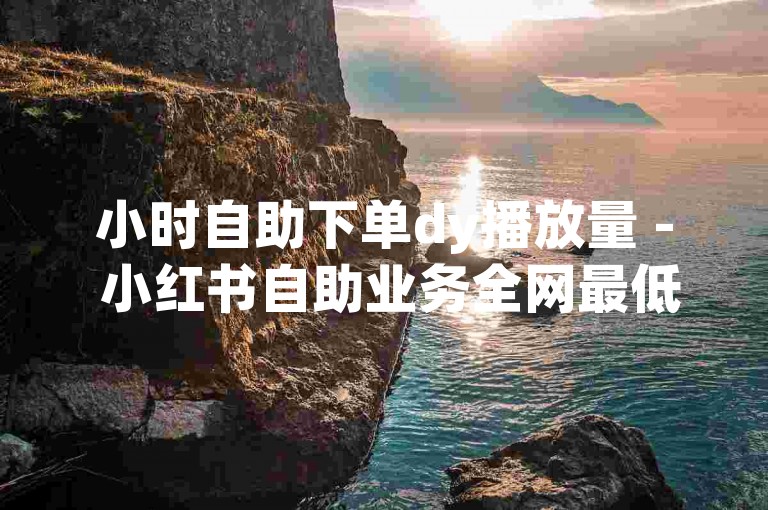 小时自助下单dy播放量 - 小红书自助业务全网最低