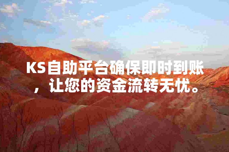 KS自助平台确保即时到账，让您的资金流转无忧。