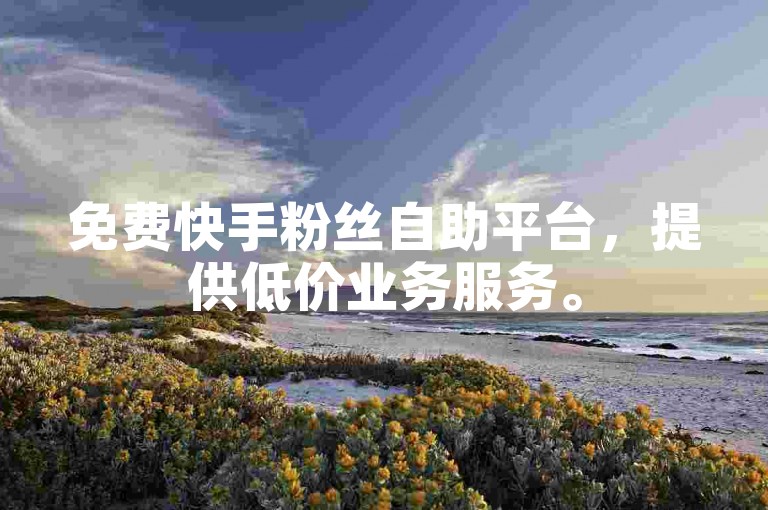免费快手粉丝自助平台，提供低价业务服务。