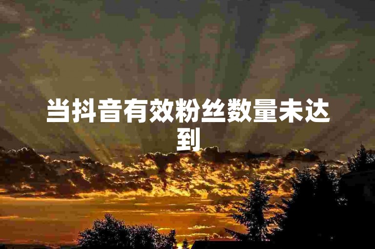 当抖音有效粉丝数量未达到500时，可以尝试通过发布高质量内容、与用户互动以及利用标签和话题来增加关注度。