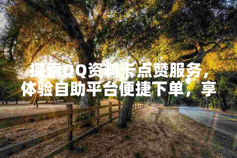 探索QQ资料卡点赞服务，体验自助平台便捷下单，享受KS业务免费领取及抖音24小时超低价点赞服务，独家揭秘助力再战江湖。
