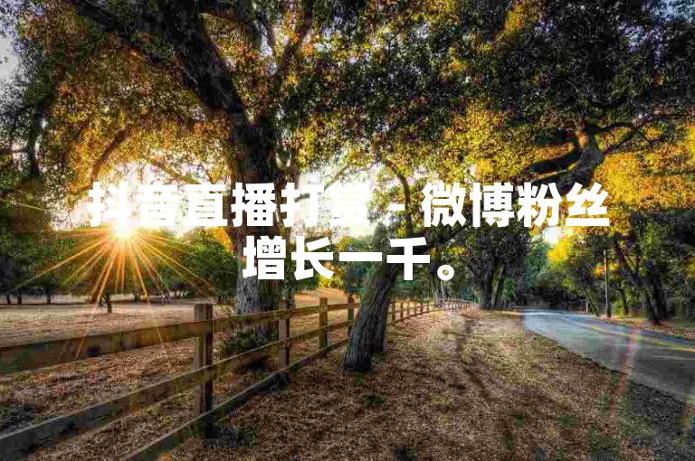 抖音直播打赏 - 微博粉丝增长一千。