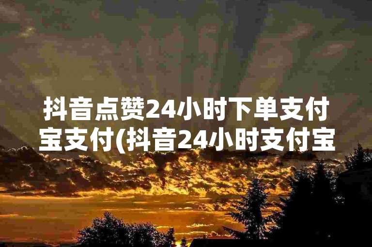 抖音点赞24小时下单支付宝支付(抖音24小时支付宝支付)