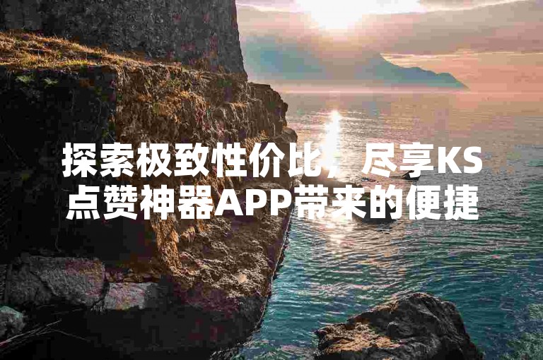 探索极致性价比，尽享KS点赞神器APP带来的便捷与实惠。