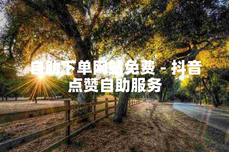 自助下单网站免费 - 抖音点赞自助服务