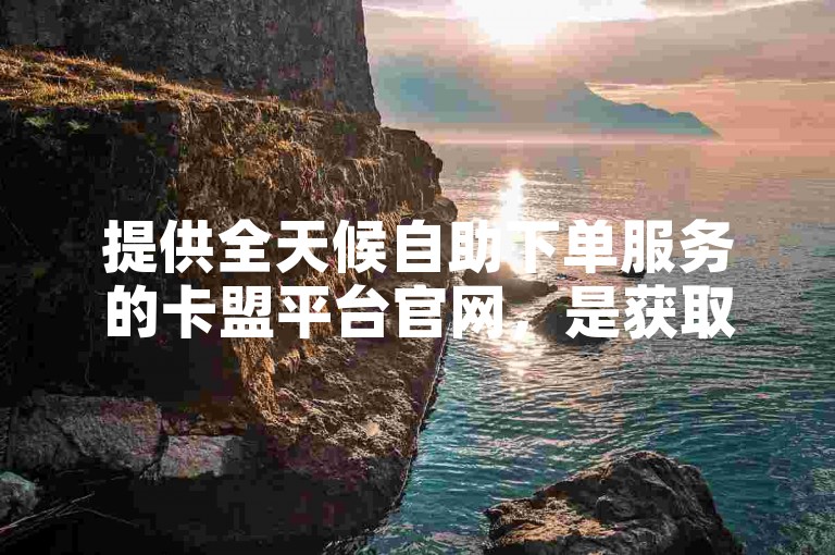 提供全天候自助下单服务的卡盟平台官网，是获取全网会员卡资源的首选之地。