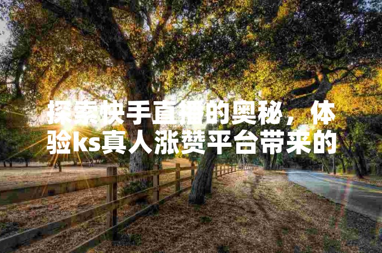 探索快手直播的奥秘，体验ks真人涨赞平台带来的无限可能。