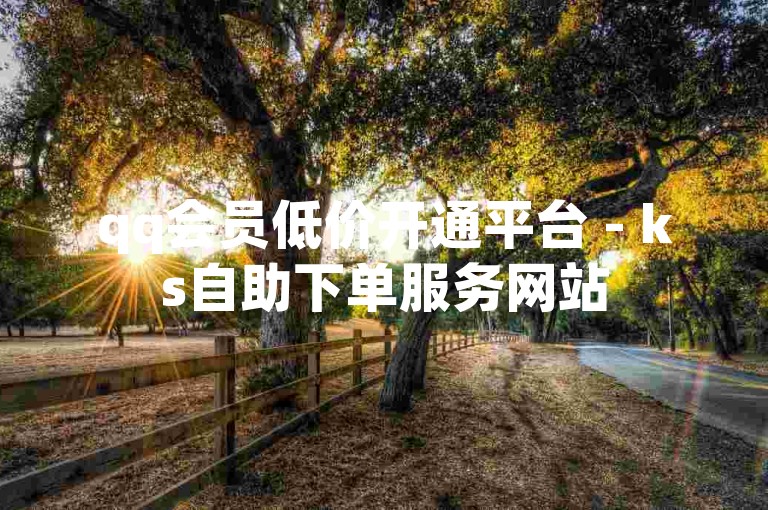 qq会员低价开通平台 - ks自助下单服务网站