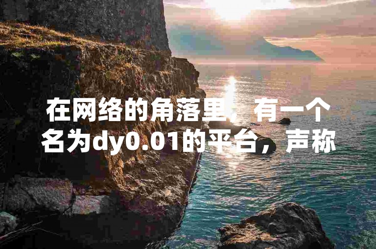 在网络的角落里，有一个名为dy0.01的平台，声称只需花费极少的钱就能获得大量的点赞，同时提供游戏卡盟服务和qq刷钻卡盟的永久网站。