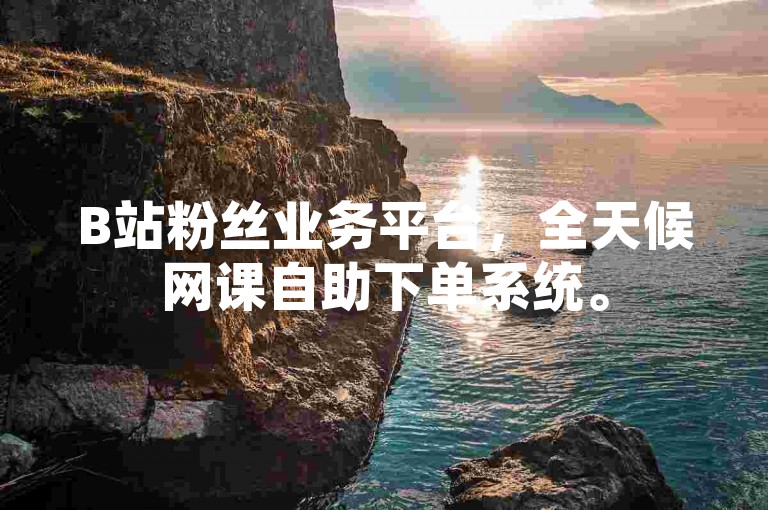 B站粉丝业务平台，全天候网课自助下单系统。