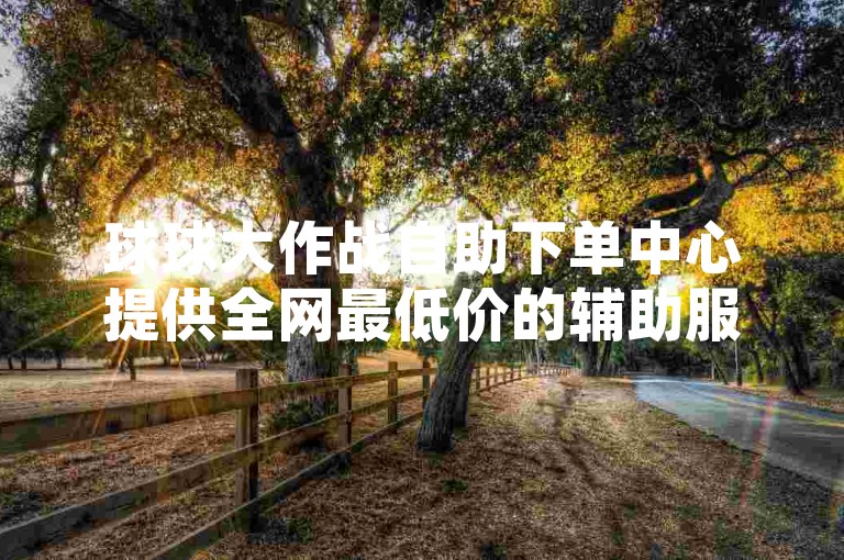 球球大作战自助下单中心提供全网最低价的辅助服务，让您轻松获得游戏优势。