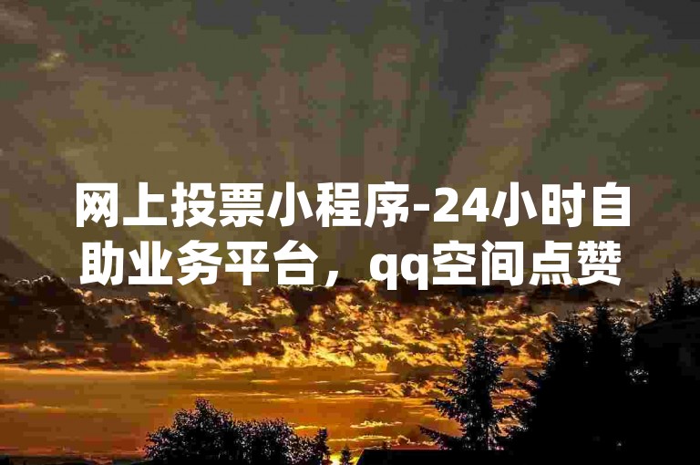 网上投票小程序-24小时自助业务平台，qq空间点赞服务有哪些？