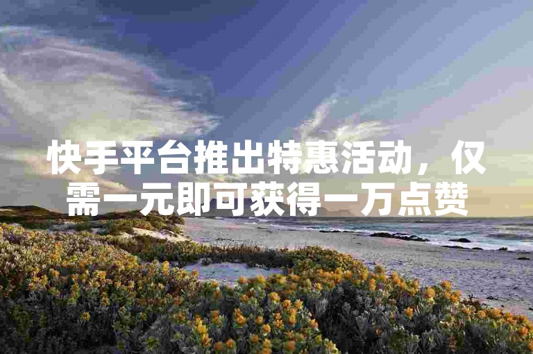 快手平台推出特惠活动，仅需一元即可获得一万点赞助力！