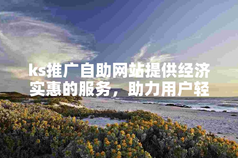 ks推广自助网站提供经济实惠的服务，助力用户轻松增加粉丝数量。
