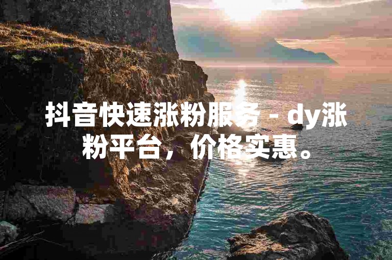 抖音快速涨粉服务 - dy涨粉平台，价格实惠。