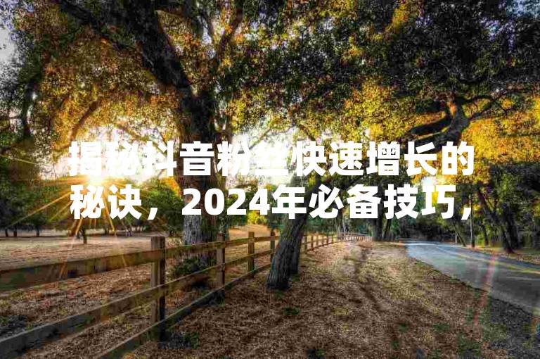 揭秘抖音粉丝快速增长的秘诀，2024年必备技巧，让你的粉丝数瞬间飙升！