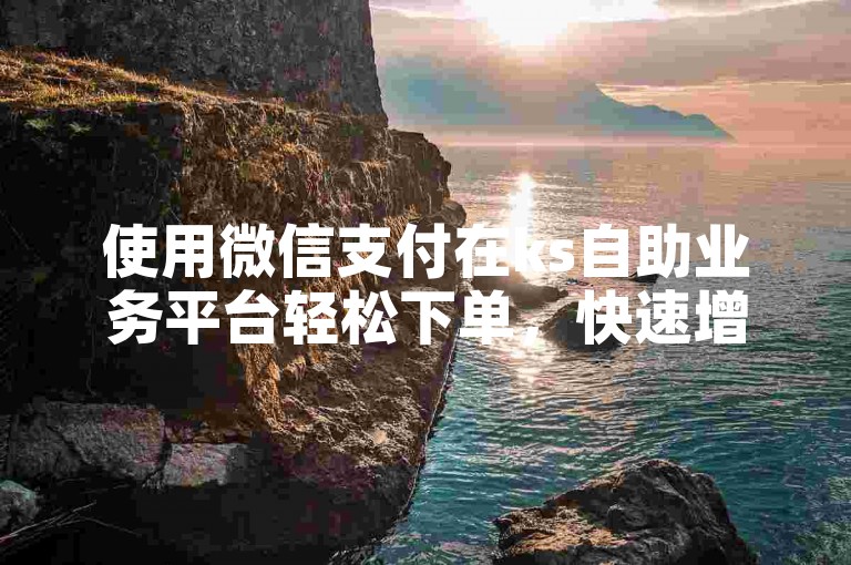 使用微信支付在ks自助业务平台轻松下单，快速增加抖音粉丝量。