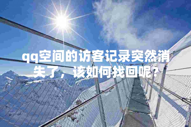 qq空间的访客记录突然消失了，该如何找回呢？