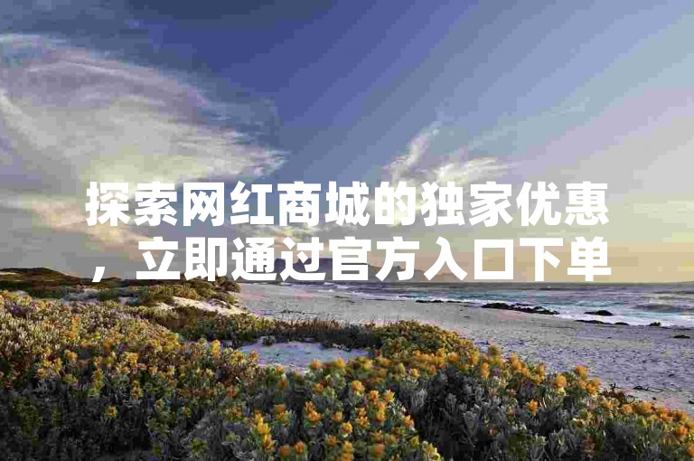 探索网红商城的独家优惠，立即通过官方入口下单享受点赞服务。