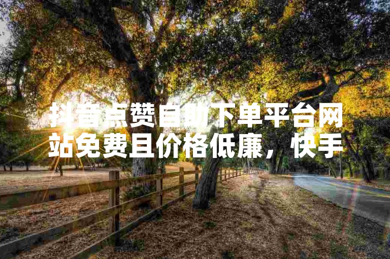 抖音点赞自助下单平台网站免费且价格低廉，快手业务自助平台下单方便快捷。