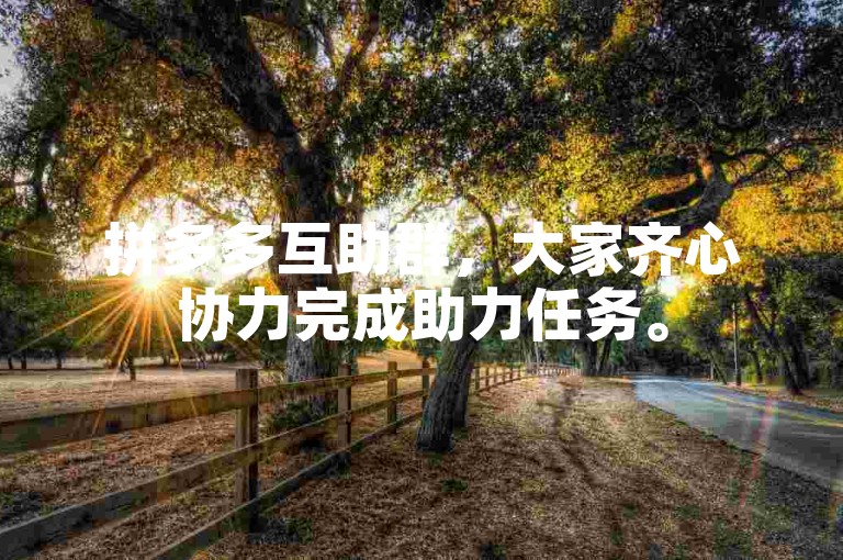 拼多多互助群，大家齐心协力完成助力任务。