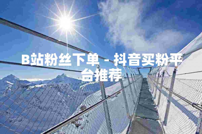 B站粉丝下单 - 抖音买粉平台推荐