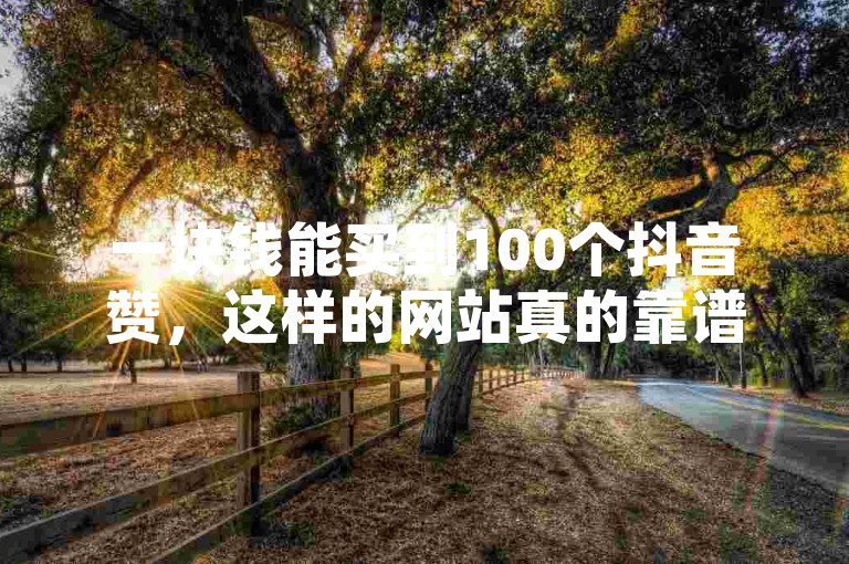 一块钱能买到100个抖音赞，这样的网站真的靠谱吗？