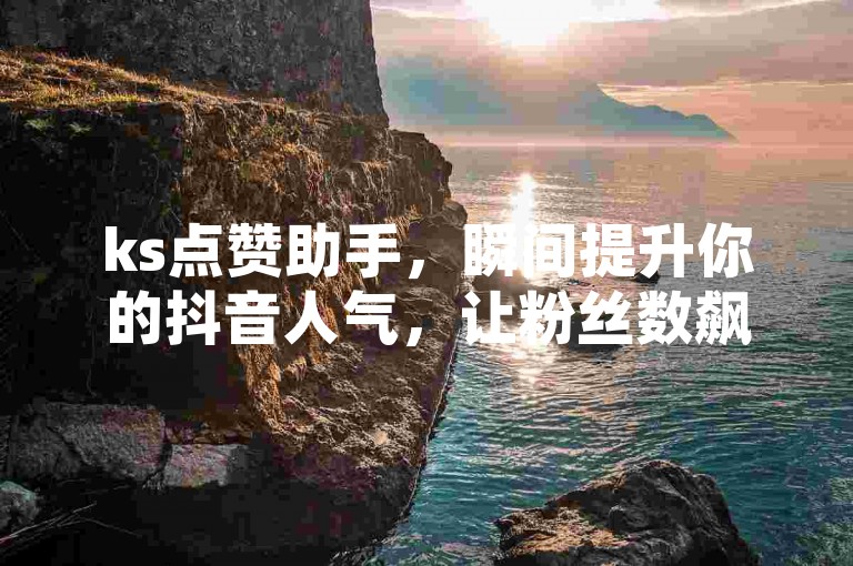 ks点赞助手，瞬间提升你的抖音人气，让粉丝数飙升不再是梦想。
