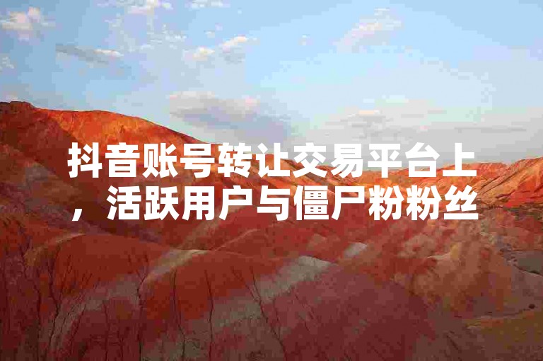 抖音账号转让交易平台上，活跃用户与僵尸粉粉丝网站形成鲜明对比。