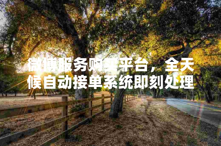 微博服务购买平台，全天候自动接单系统即刻处理。